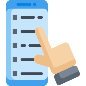 finger swiping phone