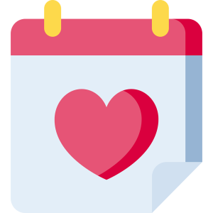 heart on calendar
