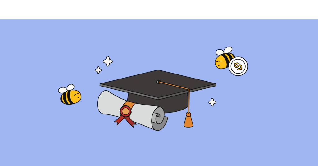 graduation cap with a diploma