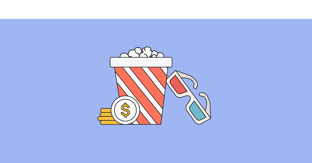 popcorn and 3D glasses